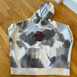 Oversized tie dye BC Boston college champion sweatshirt